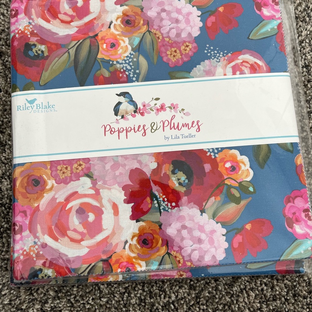 Riley Blake Poppies & Plumes 10 Inch Stacker for Sewing/Quilting